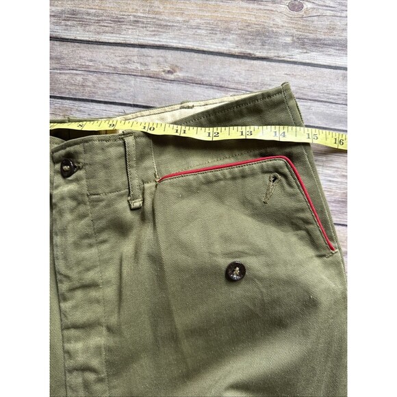 VINTAGE Boy Scouts Pants Youth 27 Green 1950s 50s Zip Fly Flap Pockets Lot of 2 - Picture 4 of 11